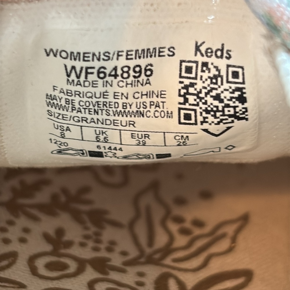 NWOT Keds x Rifle Paper Co Double Decker Meadow Sneakers Floral Casual Slip On 8 - Picture 10 of 12